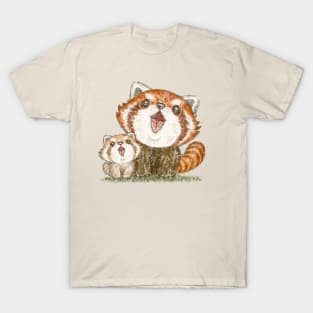 Red panda family singing T-Shirt